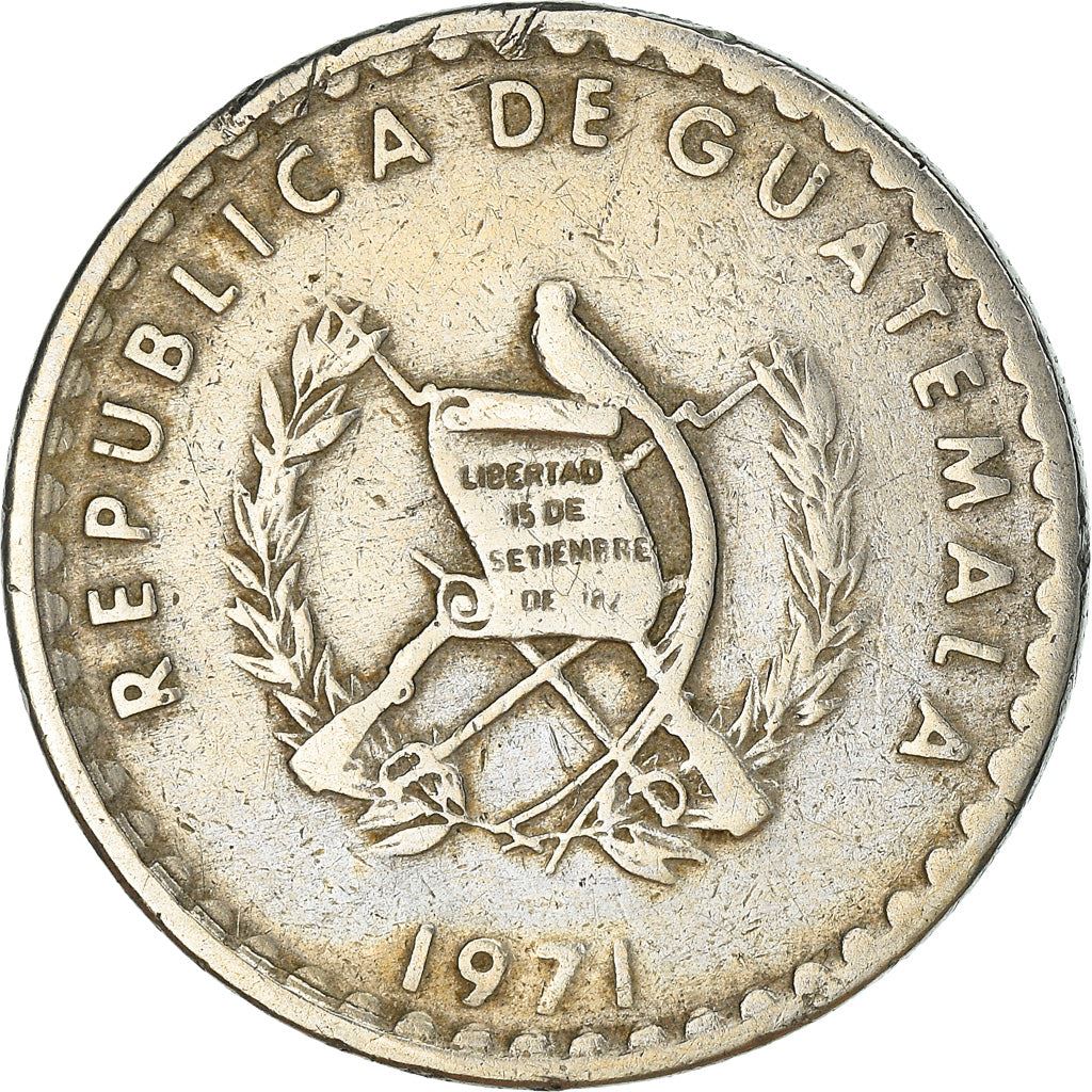 Guatemala | 10 Centavos Coin | Mayan Pillar | Km:271.1 | 1971 - 1973