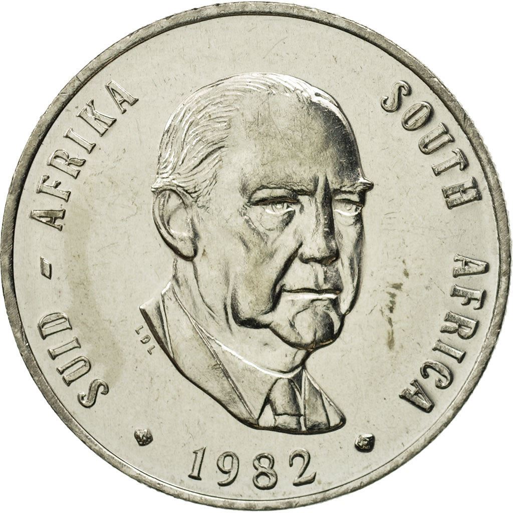 South Africa 1 Rand Coin | Balthazar J. Vorster | KM115 | 1982