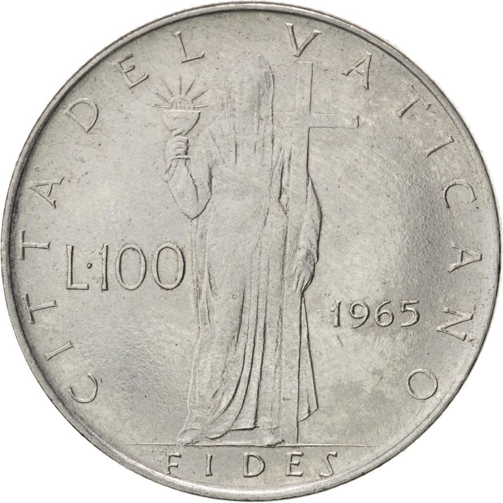 Vatican City | 100 Lire Coin | Paul VI | Km:82 | 1963 - 1965