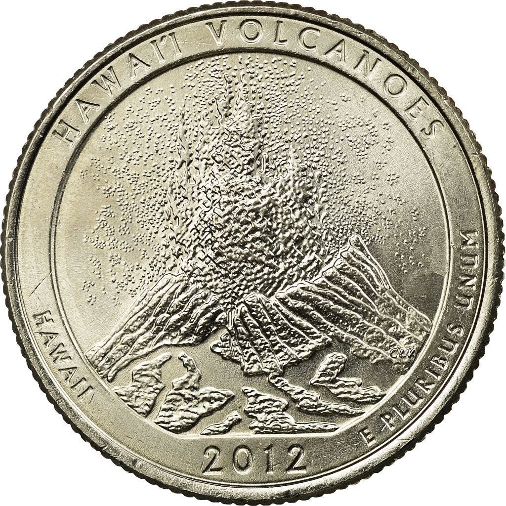 United States | 1/4 Dollar Coin | Hawai'i Volcanoes Park | Km:522 | 2012