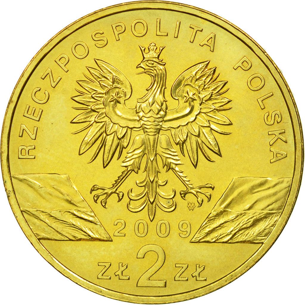 Poland | 2 Zlotys Coin | Jaszczurka zielona | Y:678 | 2009