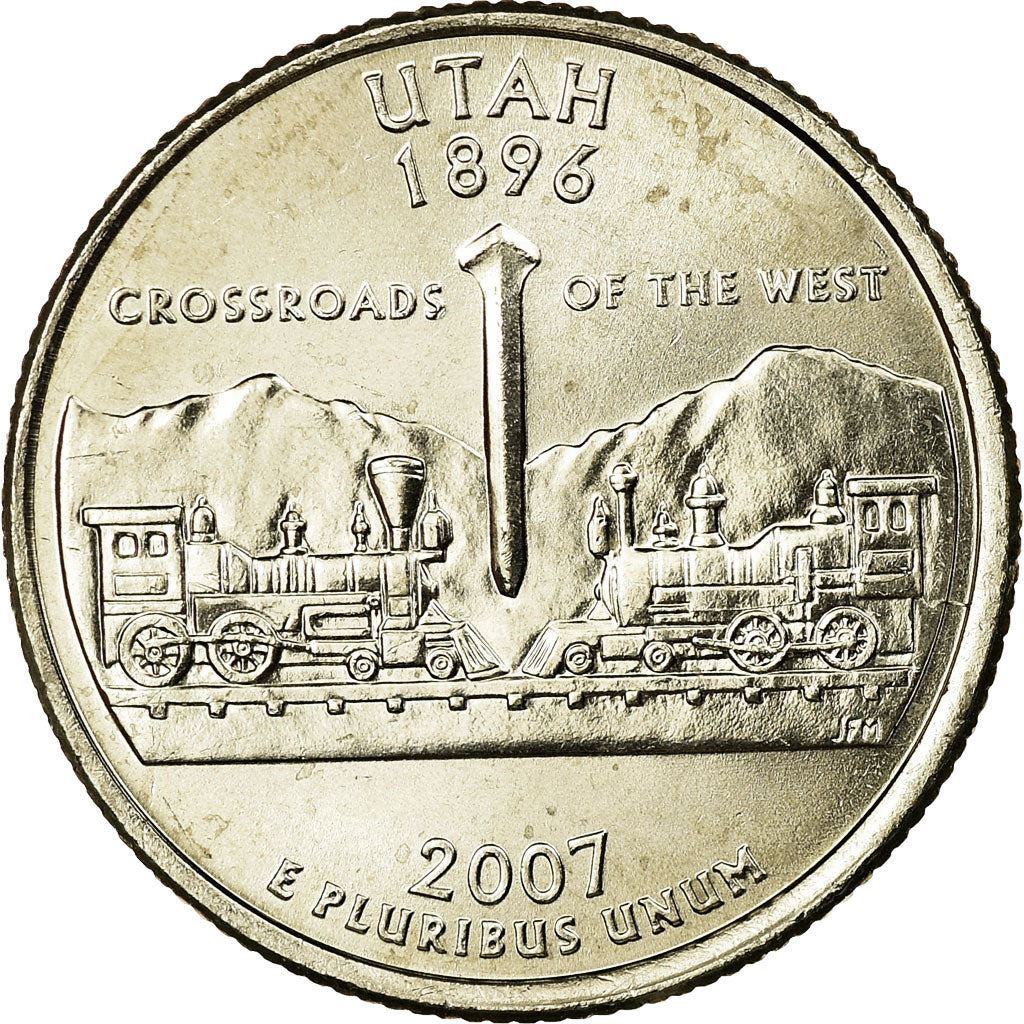 United States | 1/4 Dollar Coin | Utah | Km:400 | 2007