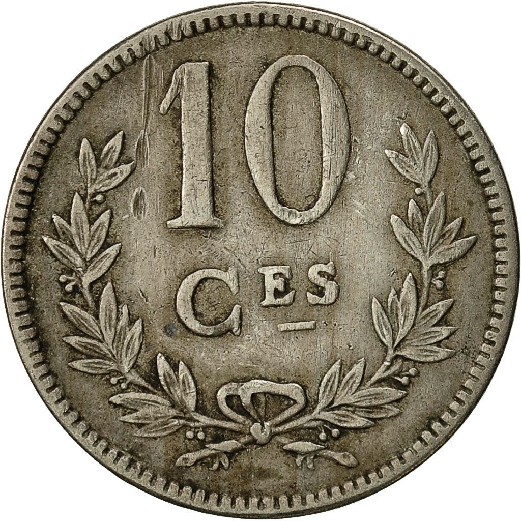 Luxembourg | 10 Centimes Coin | Copper-Nickel | Km:34 | 1924