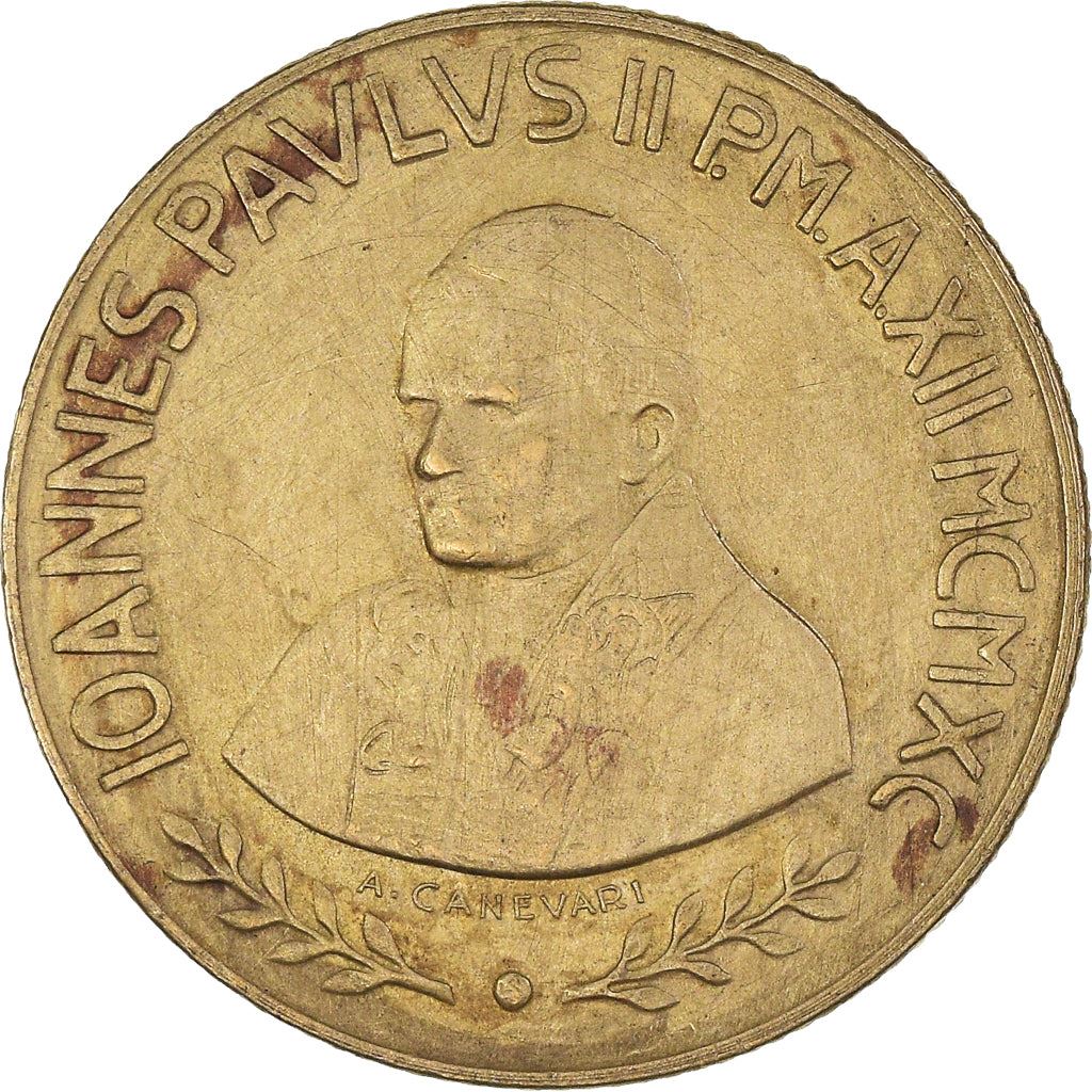 Vatikanstaten | 200 Lire mynt | Johannes Paul II | Km:224 | 1990