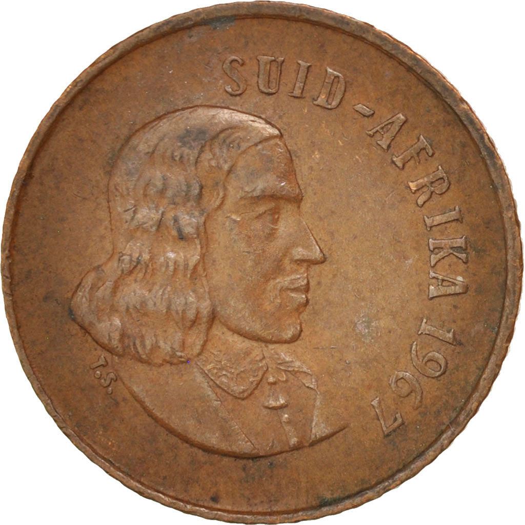 South Africa 1 Cent Coin | Afrikaans Legend - SUID-AFRIKA | KM65.2 | 1965 - 1969