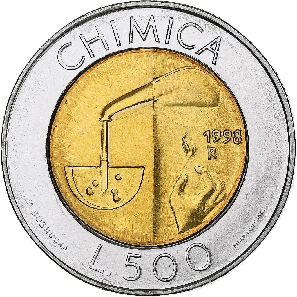San Marino | 500 Lire Coin | Chemistry | Km:383 | 1998