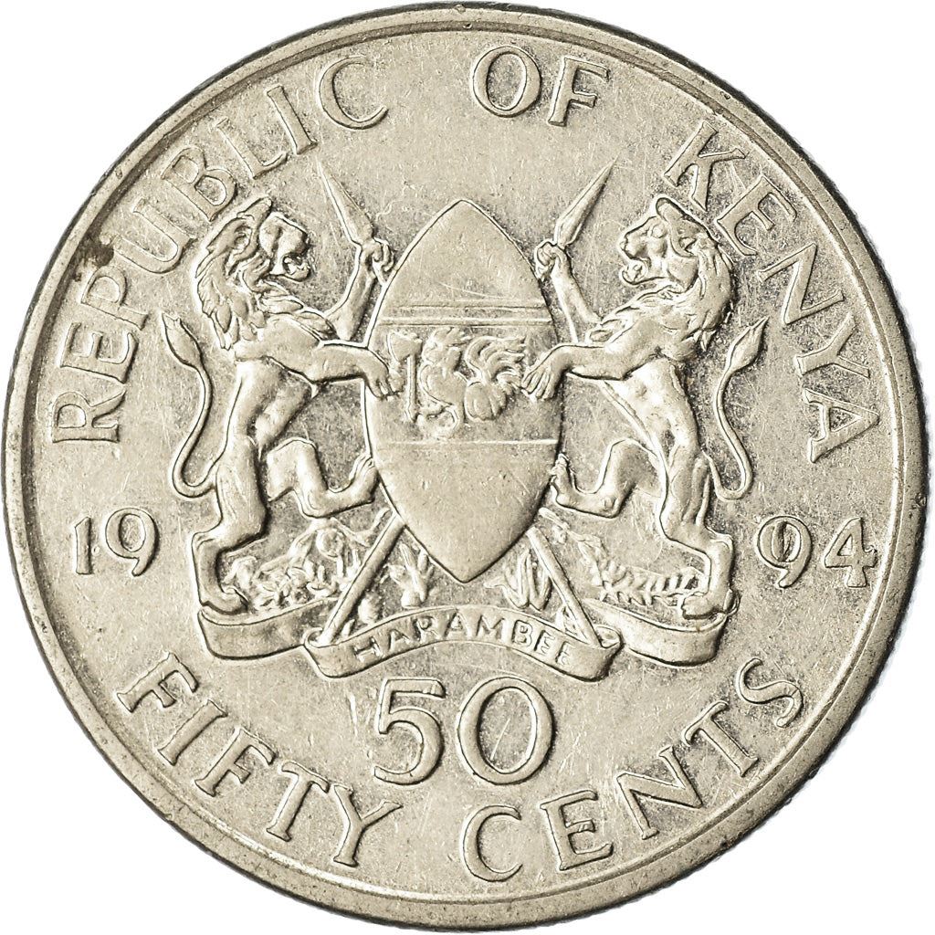 Kenya 50 Cents Coin | KM19a | 1994