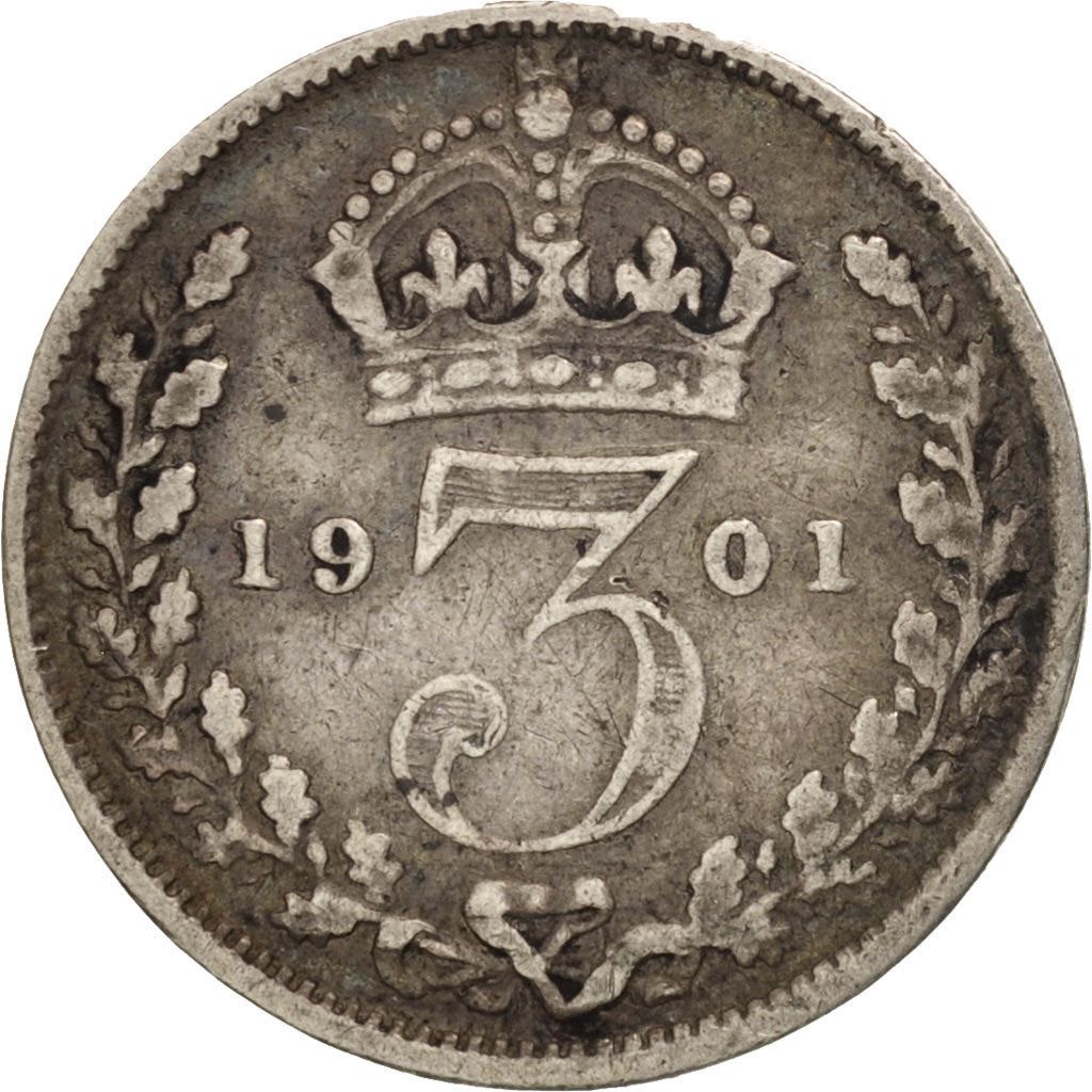 United Kingdom | 3 Pence Coin | Victoria | Km:777 | 1893 - 1901