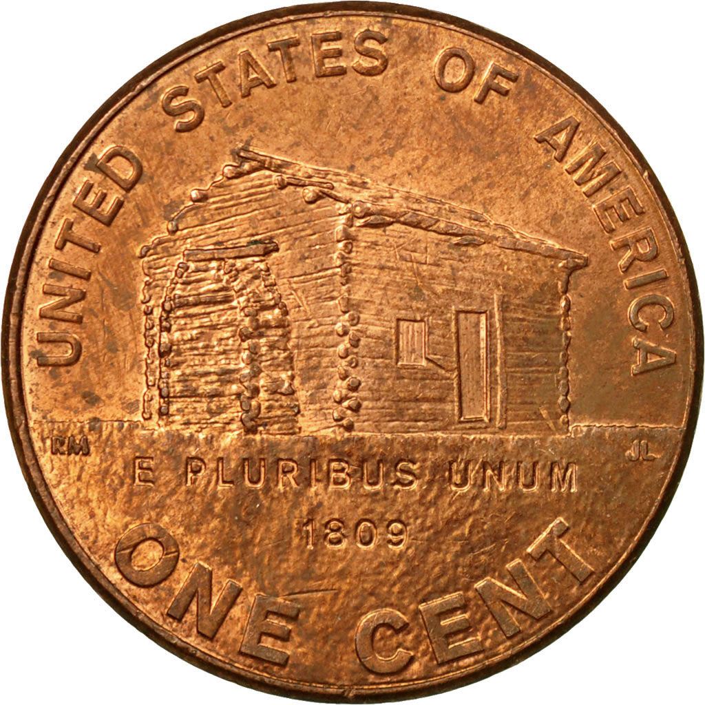 United States | 1 Cent Coin | Log Cabin | Km:441 | 2009