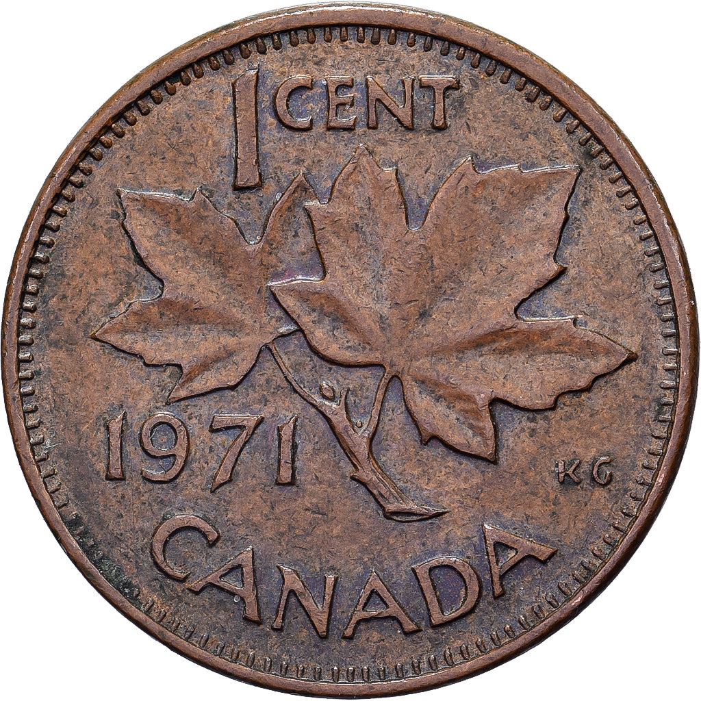 Canada | 1 Cent Coin | Bronze | 2nd portrait | KM:59 | 1965-1978