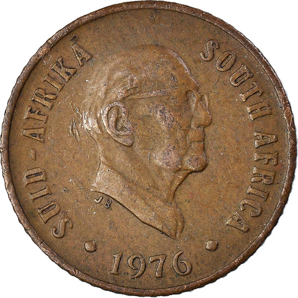 South Africa 1 Cent Coin | Jacobus Johannes Fouche | KM91 | 1976