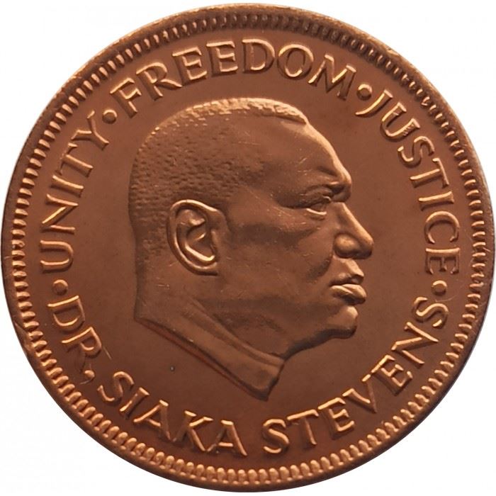 Sierra Leone 1 Cent Mynt | President Siaka Probyn Stevens | KM32 | 1980