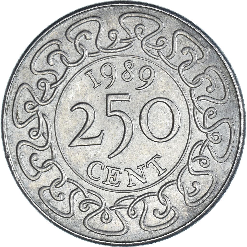 Suriname | 250 Cents Coin | Wreath | Natives | Km:24 | 1987 - 2015