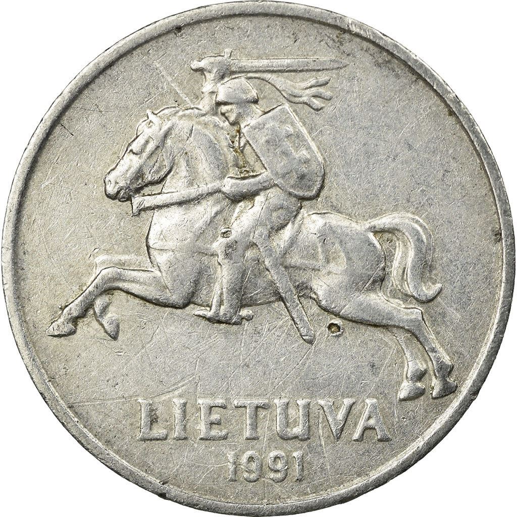 Lithuania | 2 Centai Coin | Aluminium | Horse or equine | KM:86 | 1991