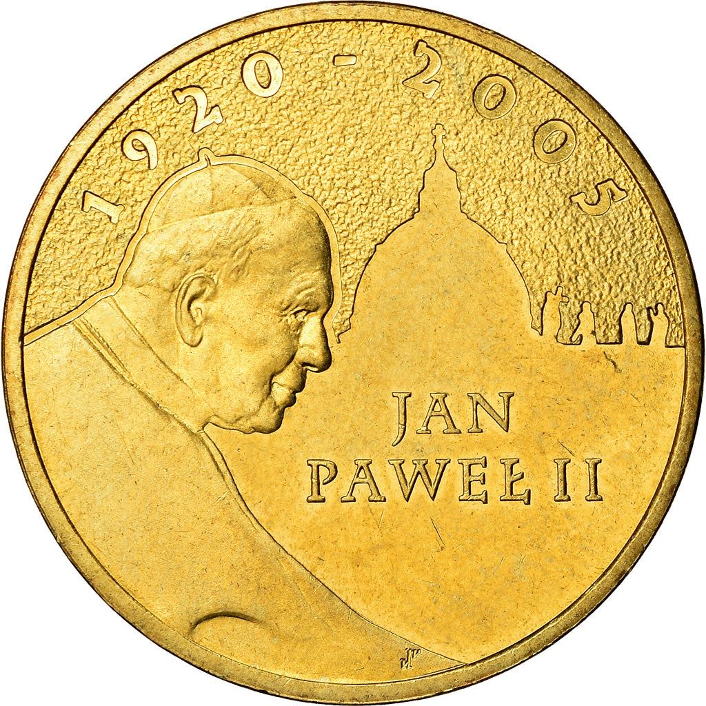 Poland | 2 Zlotys Coin | Pope John Paul II | Y:525 | 2005