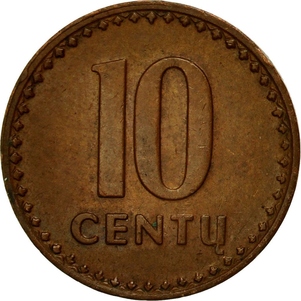Litauen Mynt Litauiska 10 Centų | Vytis | Riddare | Häst | KM88 | 1991