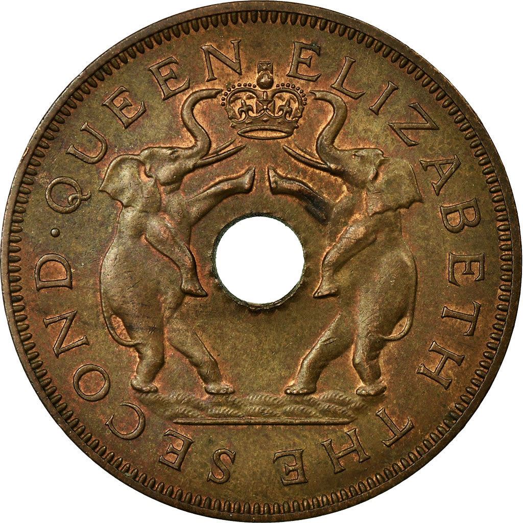 Rhodesia and Nyasaland | 1 Penny Coin | Elephants | Km:2 | 1955 - 1963