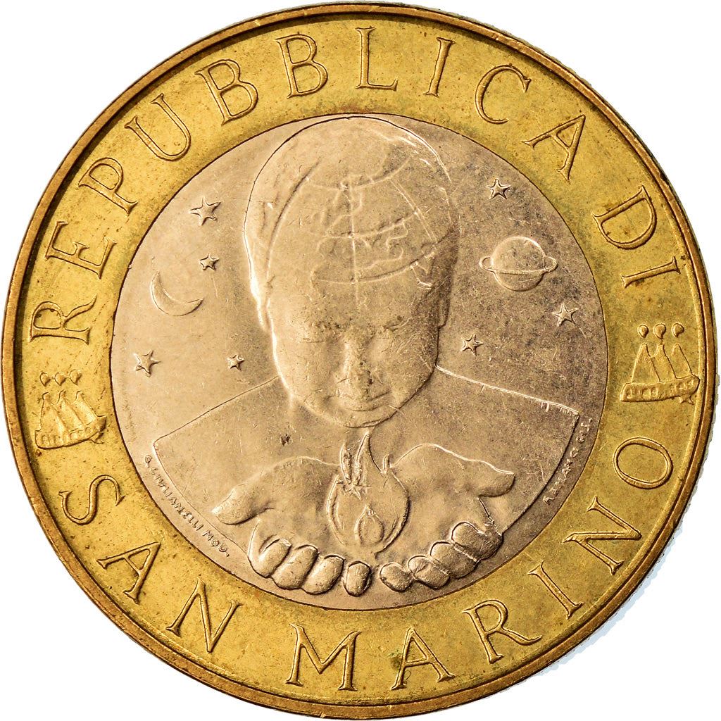 San Marino | 1000 Lire Coin | Ancient allegory | Km:395 | 1999