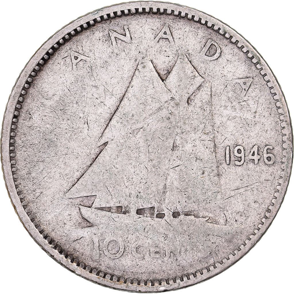 Canada | 10 Cents Coin | Silver | KM:34 | 1937-1947