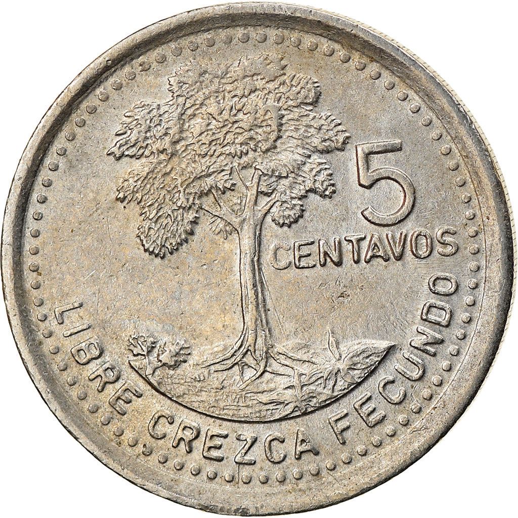Guatemala | 5 Centavos Coin | Kapok Tree | Km:276 | 1977 - 2010