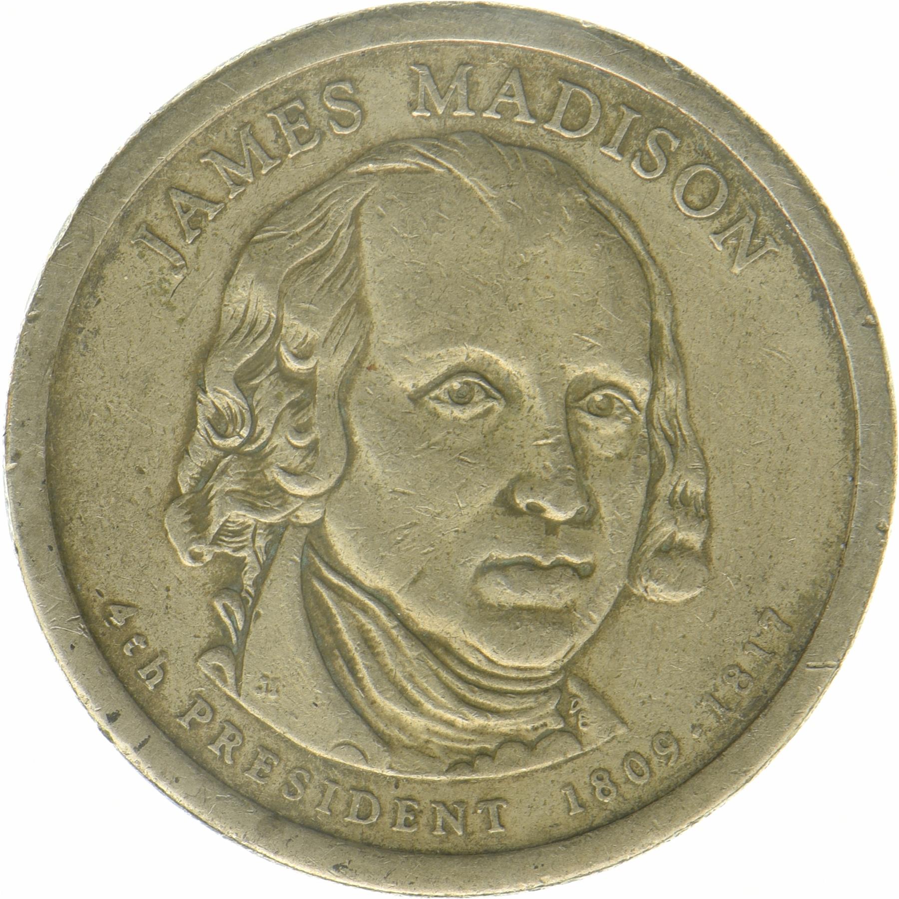USA | 1-dollarsmønt | James Madison | KM:404 | 2007