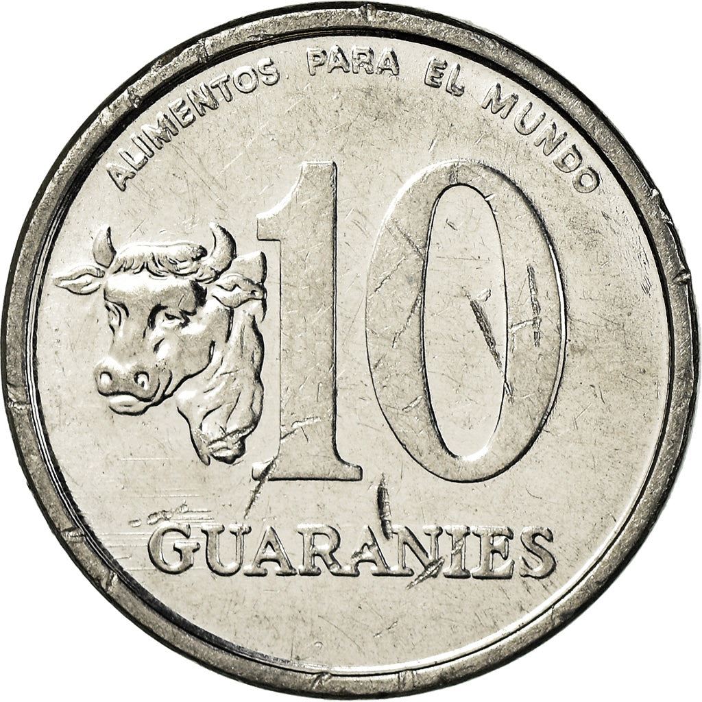 Paraguay | 10 Guaranies Coin | FAO | Km:167 | 1978 - 1988