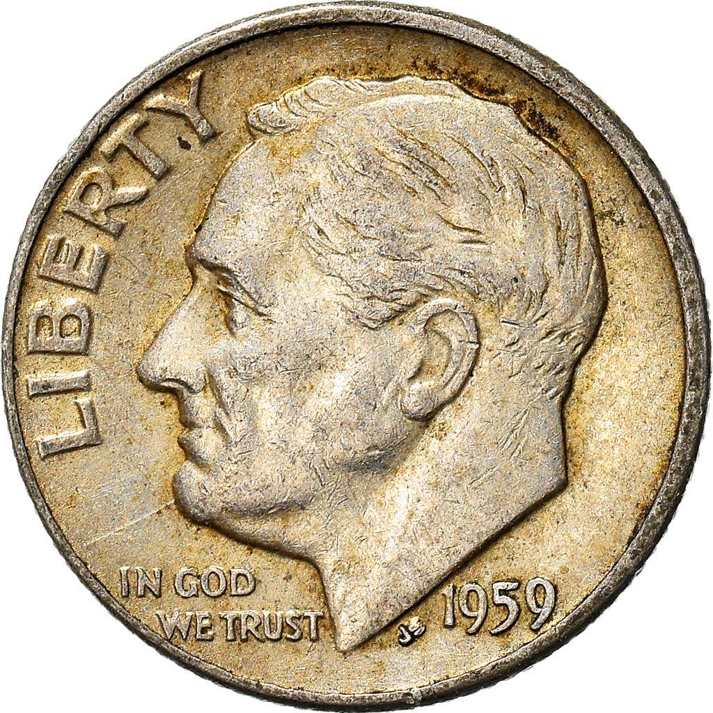 アメリカ合衆国 | 1ダイム硬貨 | フランクリン・D・ルーズベルト | KM:195 | 1946年 - 1964年