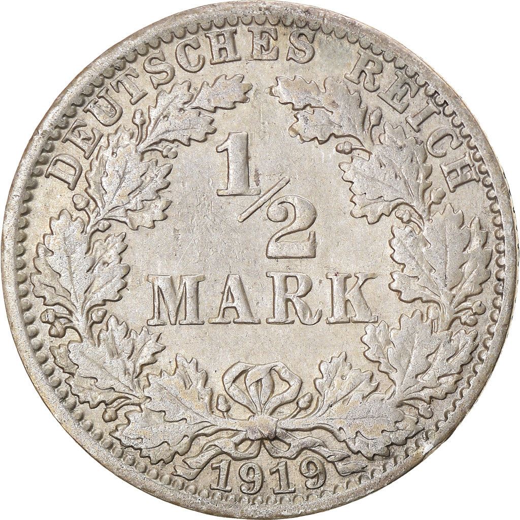 German Empire 1/2 Mark Coin | Deutsches Reich | Wilhelm II | Type 2 | KM17 | 1905 - 1919