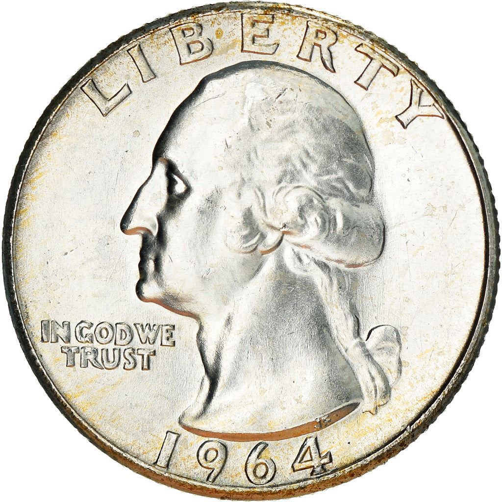 アメリカ合衆国 | 1/4ドル硬貨 | ジョージ・ワシントン | KM:164 | 1932年 - 1964年