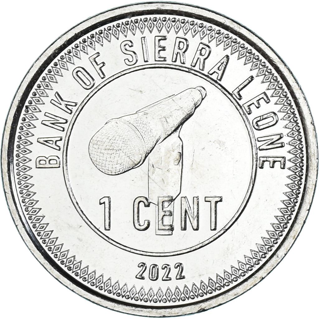 Sierra Leone | 1 Cent Coin | Microphone | Sullay Abu Bakarr | Km:503 | 2022