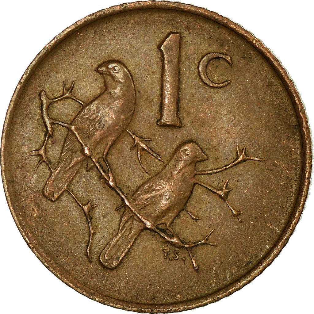 South Africa 1 Cent Coin | Afrikaans Legend - SUID-AFRIKA | KM65.2 | 1965 - 1969