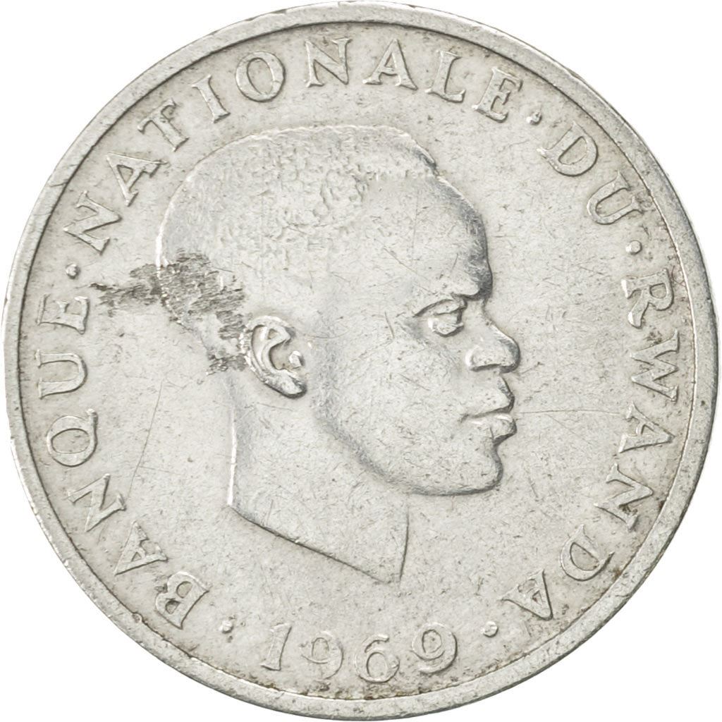 Rwanda | 1 Franc Coin | Grégoire Kayibanda | Km:8 | 1969