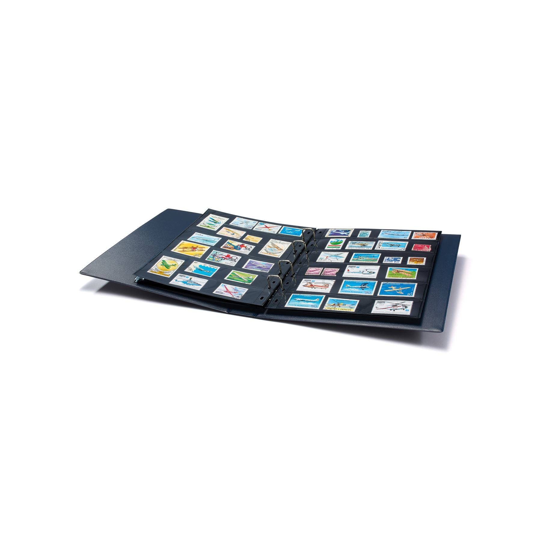 OPTIMA EASY Ring Binder | Coin and Banknote Album | Up to 50 Sheet Capacity | Blue & Silver