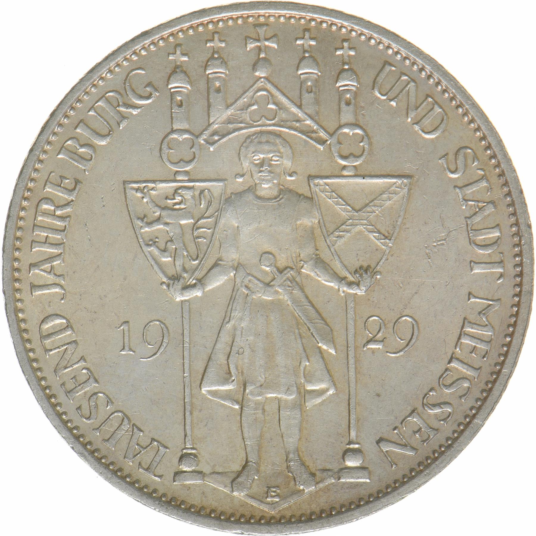 Germany | 3 Reichsmark Coin | Meissen | KM:65 | 1929