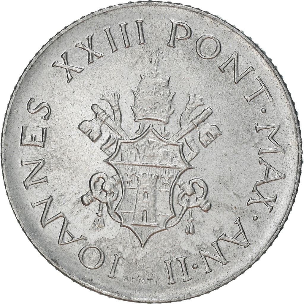 Vatican City | 2 Lire Coin | John XXIII | Km:59 | 1959 - 1962