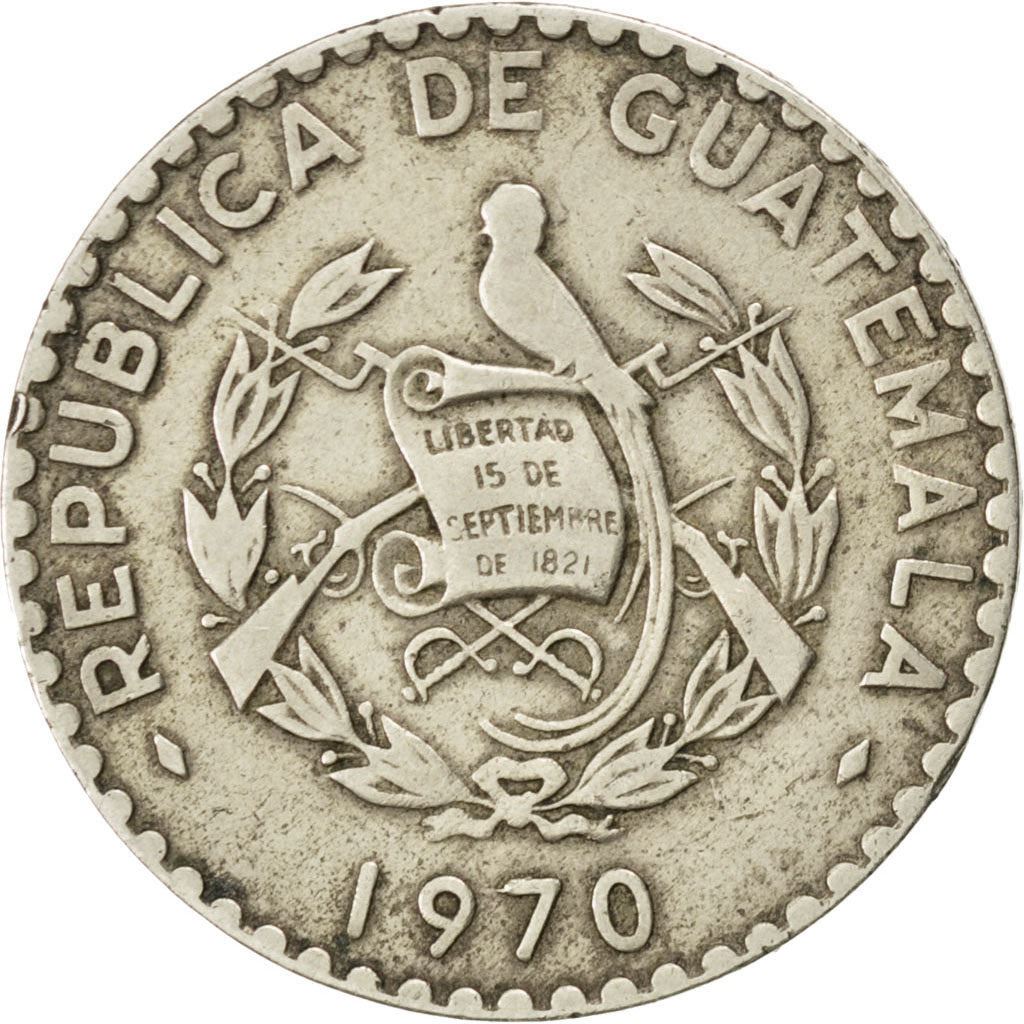 Guatemala | 25 Centavos Munt | Inheemse buste | Km:269 | 1967 - 1970