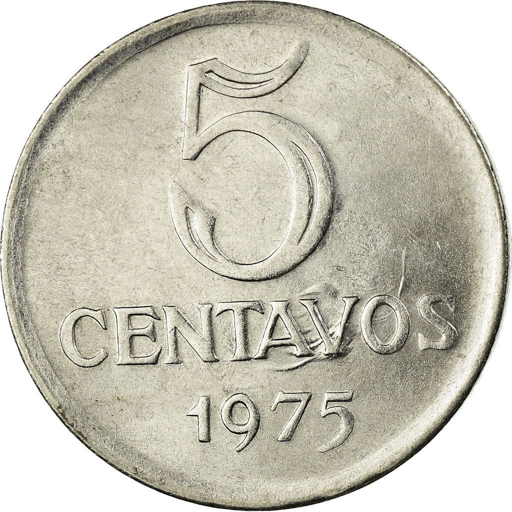 Brazil | 5 Centavos Coin | Effigie | Km:577.1 | 1969 - 1975
