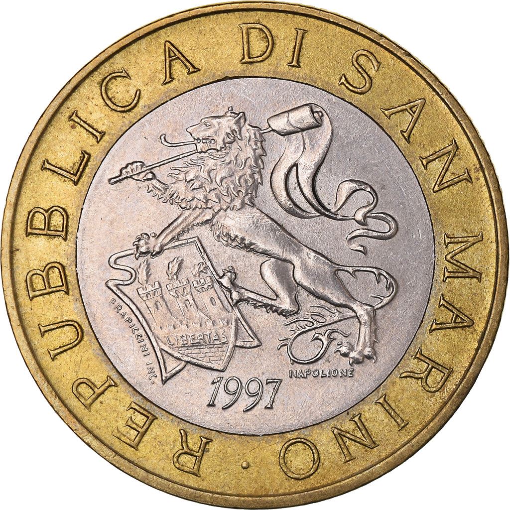San Marino | 1000 Lire Coin | Government palace | Km:368 | 1997