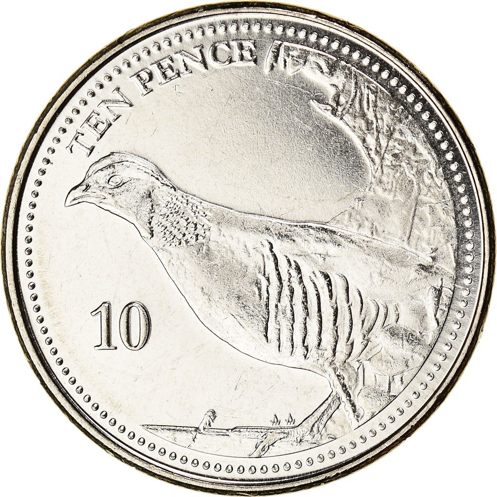 Gibraltar | 10 Pence Mynt | Barbarypartridge | KM:1684 | 2020