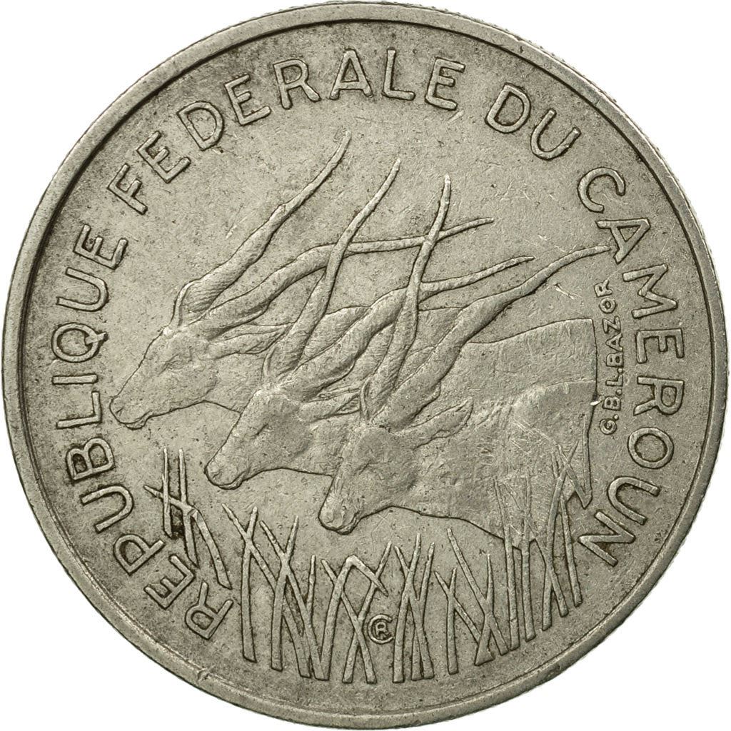 Cameroon | 100 Francs Coin | Giant Elands | Km:15 | 1971 - 1972
