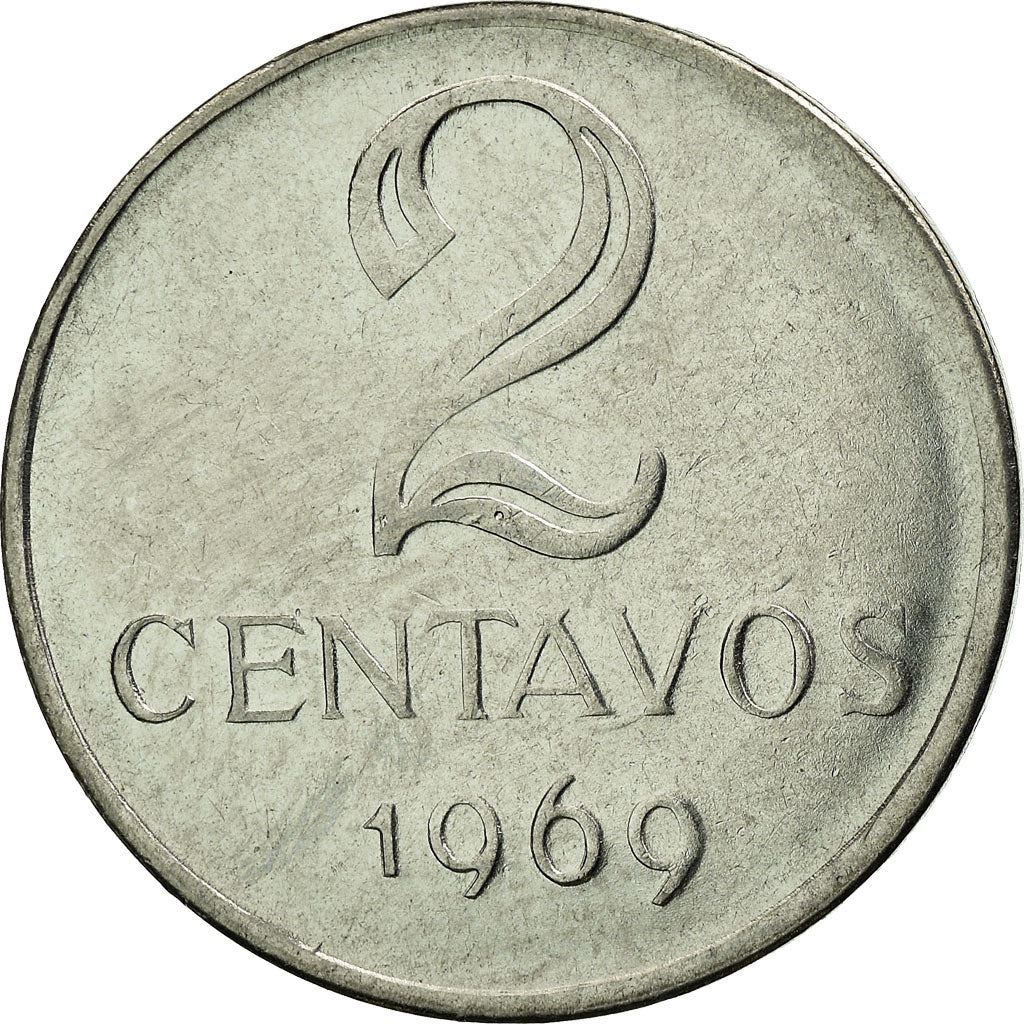 Brazil | 2 Centavos Coin | Effigy | Km:576.1 | 1969 - 1975