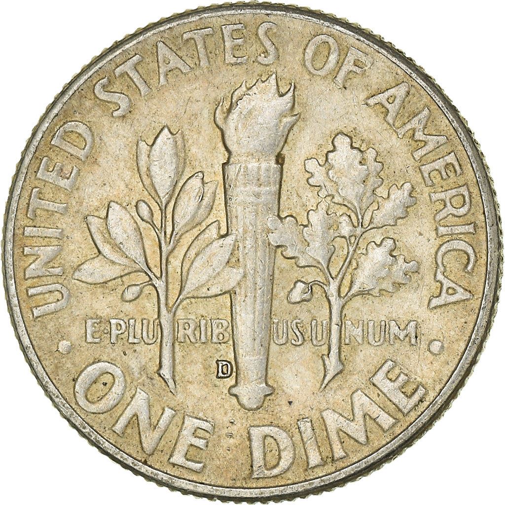 アメリカ合衆国 | 1ダイム硬貨 | フランクリン・D・ルーズベルト | KM:195 | 1946年 - 1964年