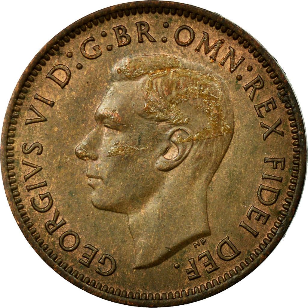 United Kingdom | 1 Farthing Coin | Eurasian wren | Km:867 | 1949 - 1952