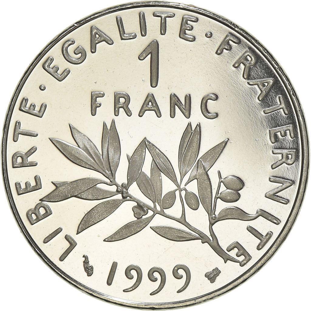 French 1 Franc Coin | Signature D'AP. O.ROTY | proof | KM925.2 | France | 1991 - 2001