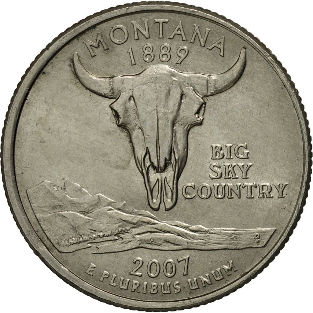 United States | 1/4 Dollar Coin | Montana | Km:396 | 2007
