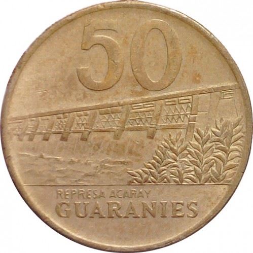 Paraguay | 50 Guaranies Coin | Marshal José Félix Estigarribia | Km:191 | 1992