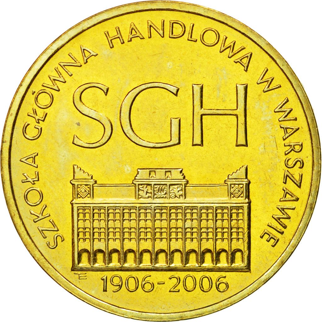 Poland | 2 Zlotys Coin | Warsaw School | Y:609 | 2006