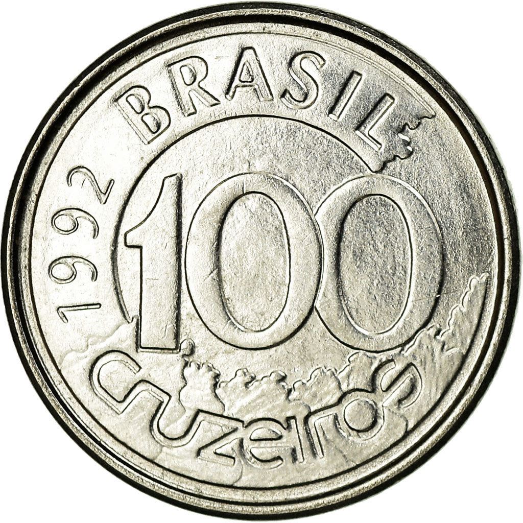 Brazil | 100 Cruzeiros Coin | Manatee | Km:623 | 1992 - 1993