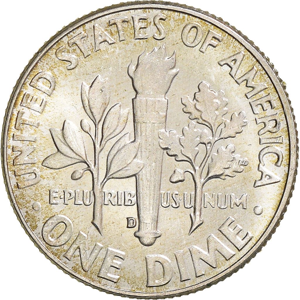 アメリカ合衆国 | 1ダイム硬貨 | フランクリン・D・ルーズベルト | KM:195 | 1946年 - 1964年
