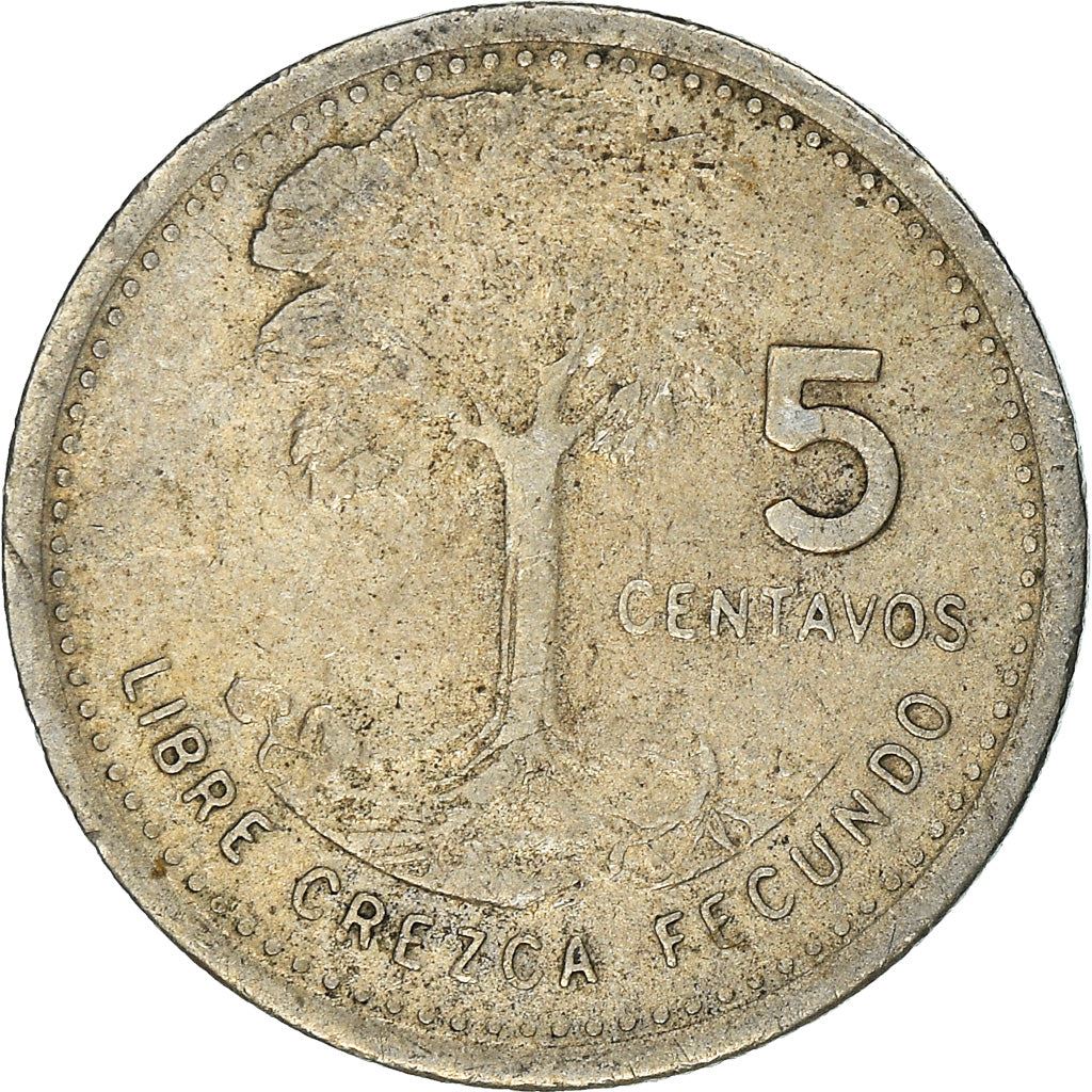 Guatemala | 5 Centavos Coin | Kapok Tree | Km:270 | 1971 - 1977